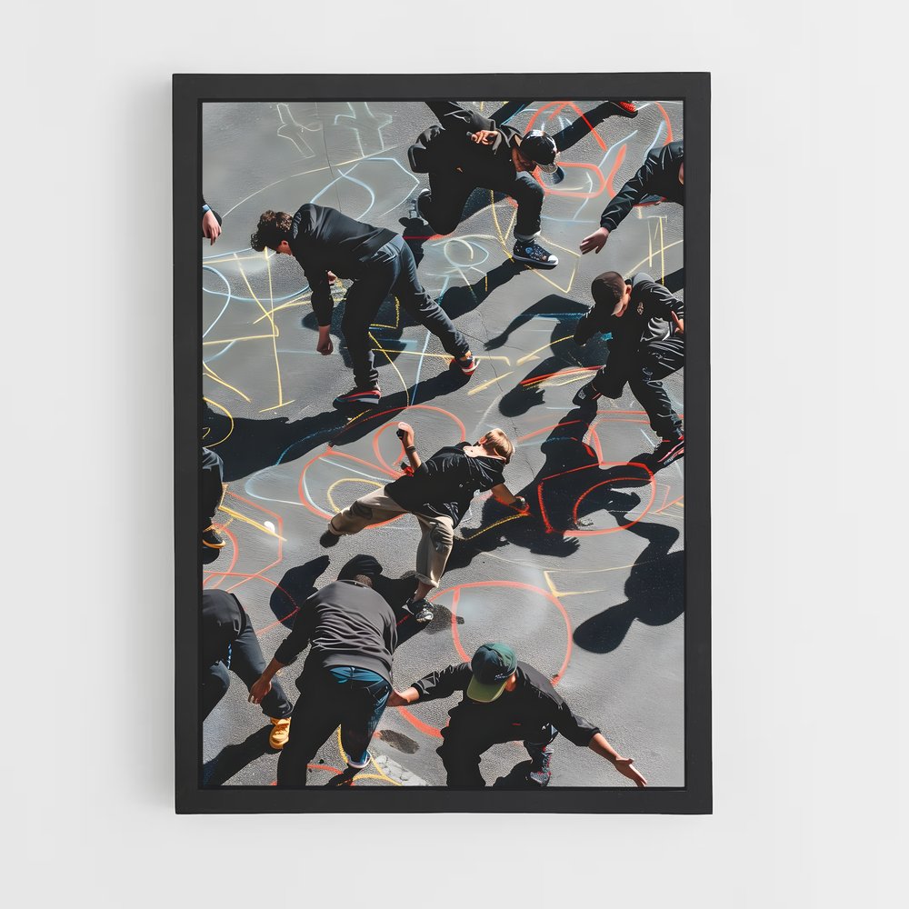 Poster Dance & Chalk – affiche Danse (vue 2)